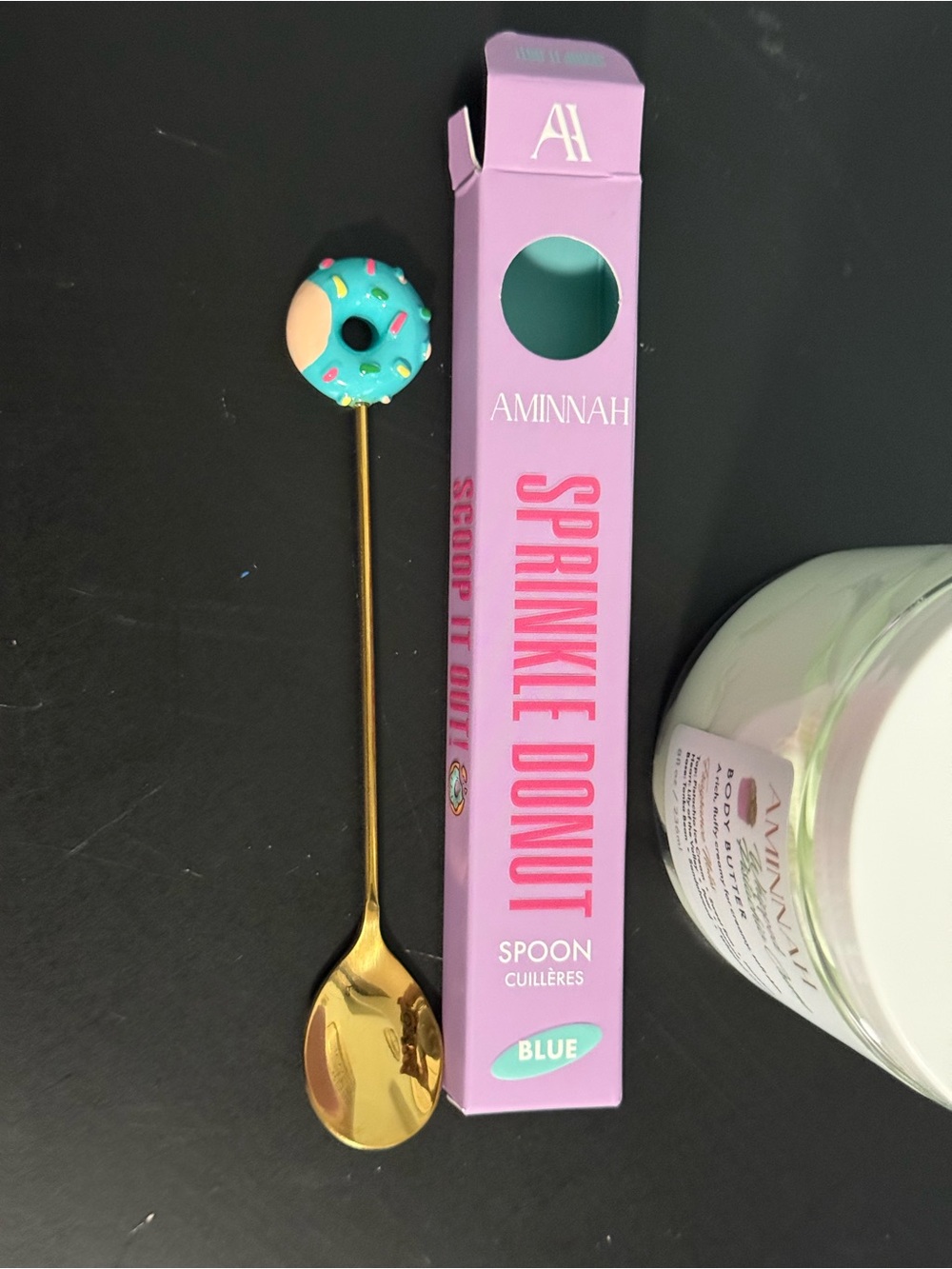 Aminnah bundle “whipped Pistachio creame” Body Butter and Sprinkle Donuts spoon! - Picture 6 of 7